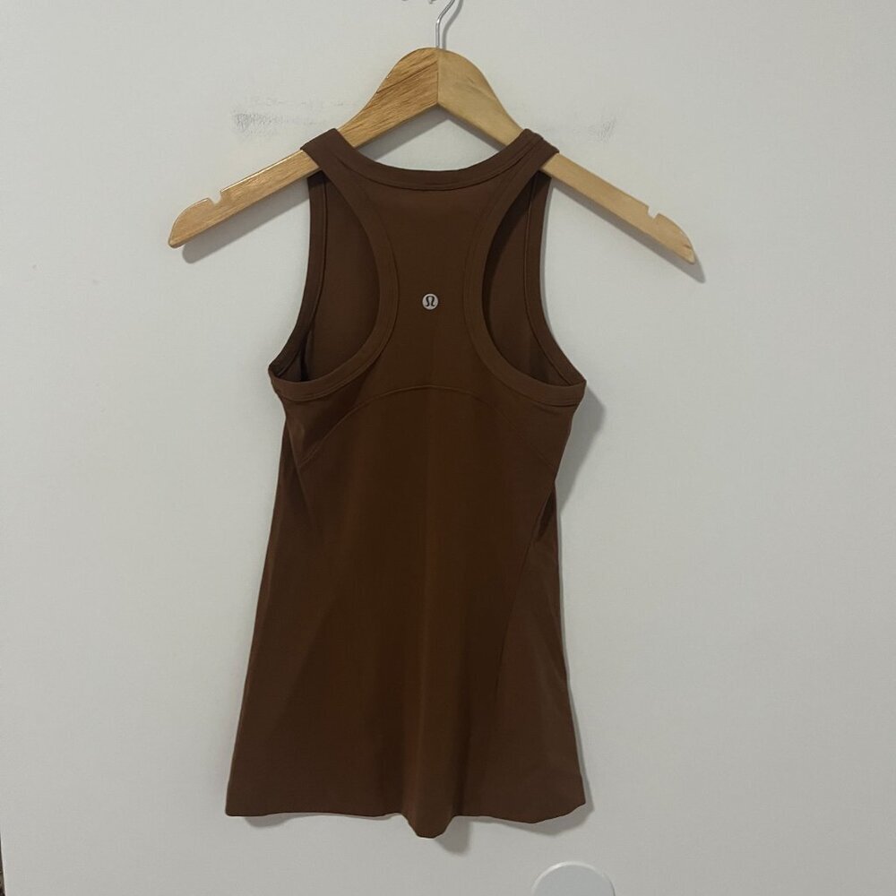 Lululemon Brown Racerback Workout Tank Size 2 - Picture 3 of 3